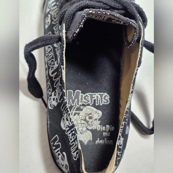 Rare Vintage The MisFits Sneakers Mens 8 Vision Street Wear Crimson Ghost Punk - Picture 9 of 11